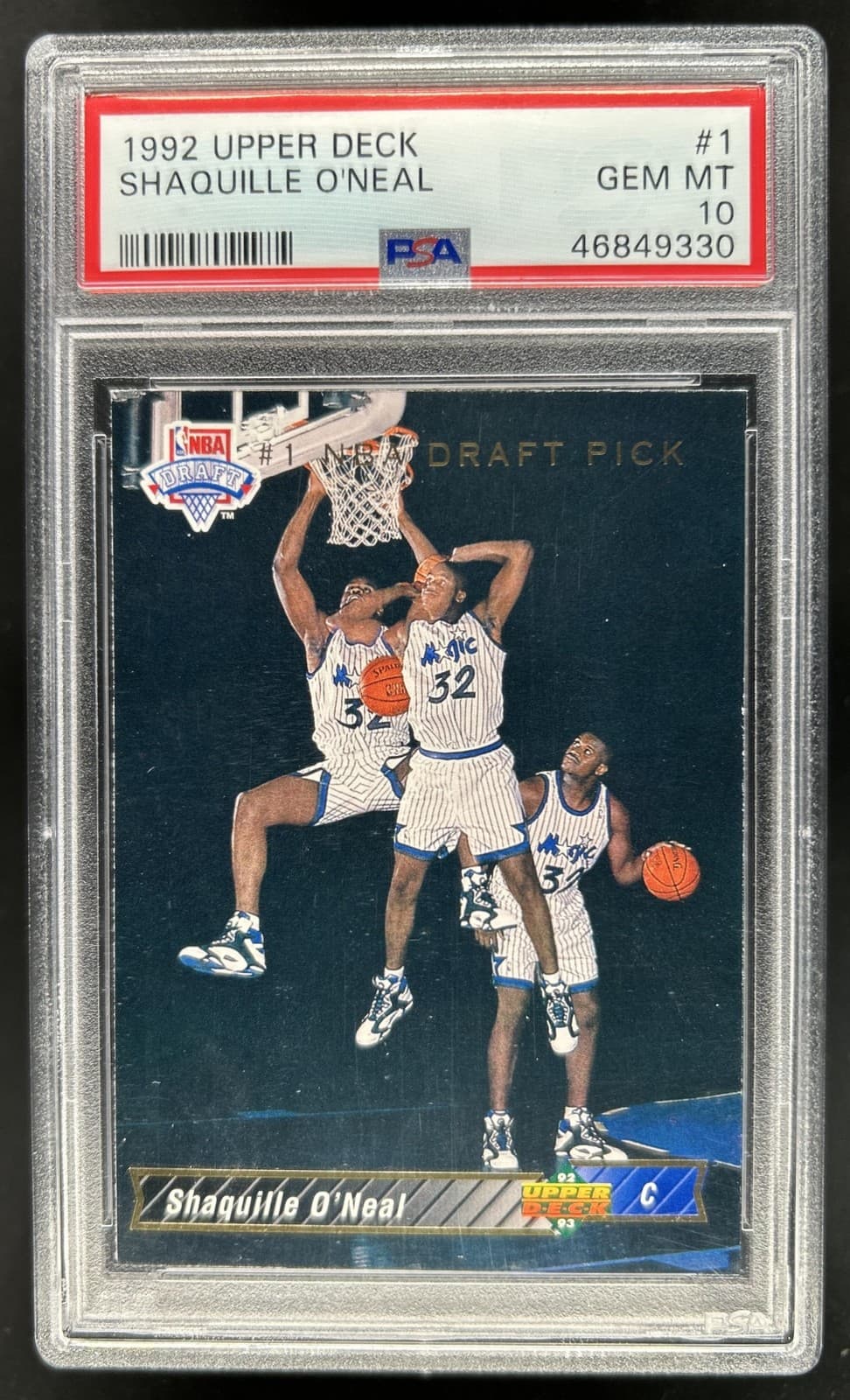 1992-93 Upper Deck Shaquille O'Neal Draft Pick Rookie SP RC #1 Magic PSA 10