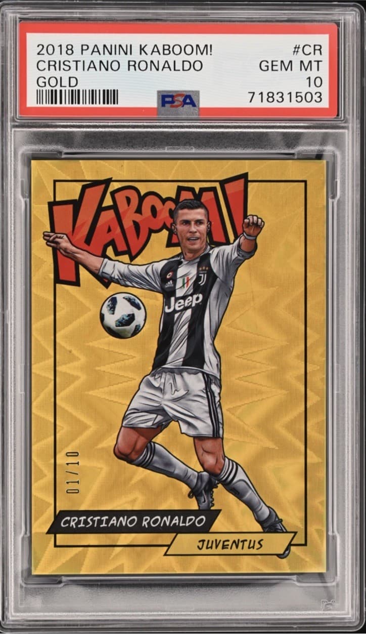 2018 Panini Kaboom Cristiano Ronaldo Gold GEM MT 10
