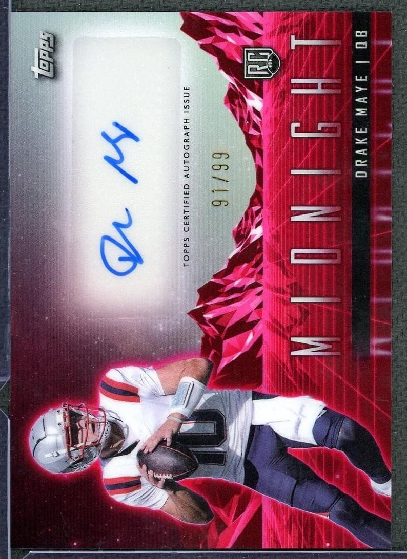 2024 Topps Midnight Drake Maye Rookie Horizon Auto Red /99
