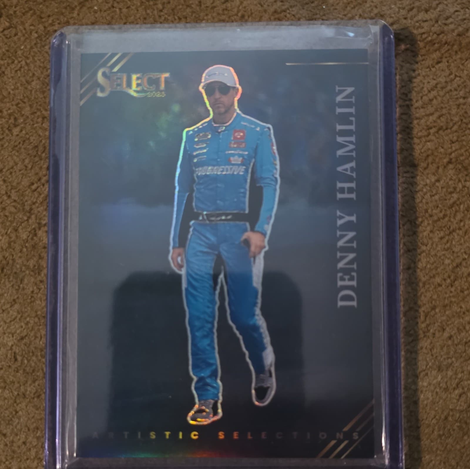 2025 Panini Select NASCAR Racing Artistic Selections Denny Hamlin Joe Gibbs #4