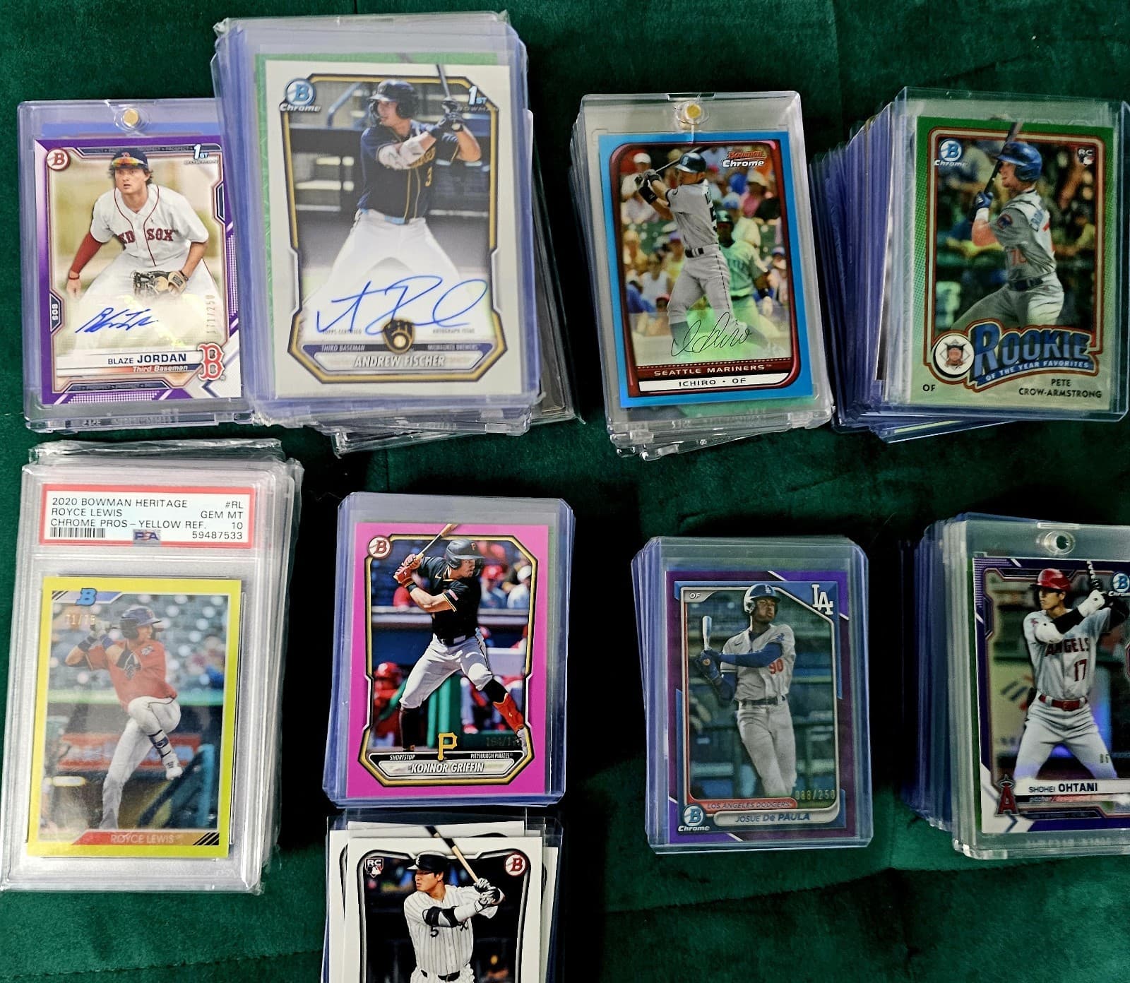 Bowman Box LOT mystery! Baseball Card LOT  #'d refractors/ Autos etc. GRADE-ABLE