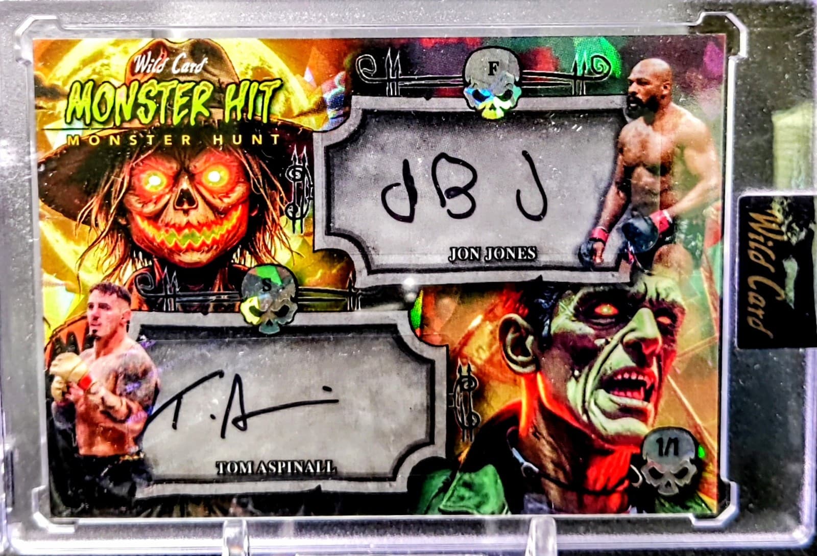 2025 Wild Card Haunted Hits - Jon Jones/Tom Aspinall Cracked Ice Dual Auto 1/1