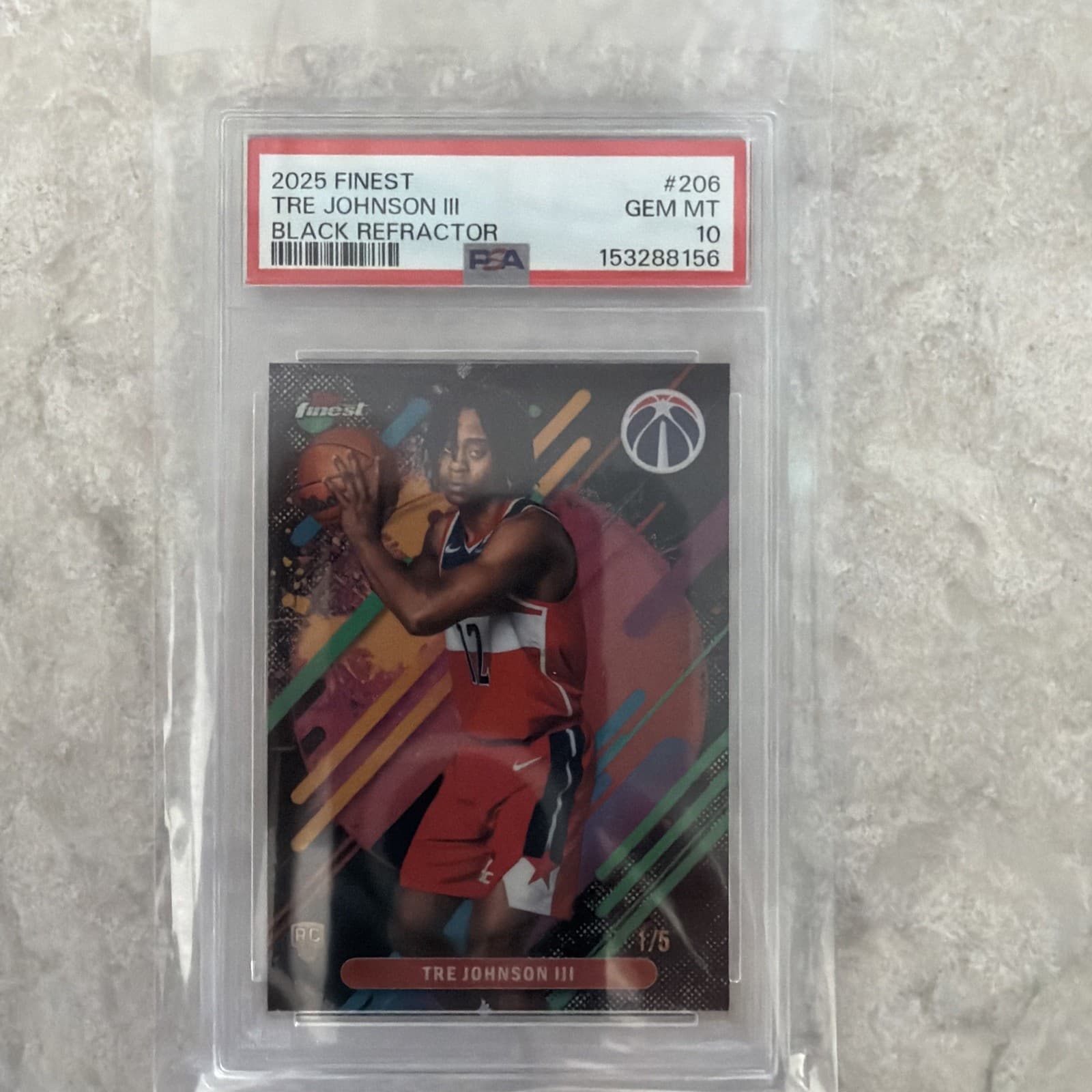 2025-26 Topps Finest - Rare  Tre Johnson #6 (RC) Black /5