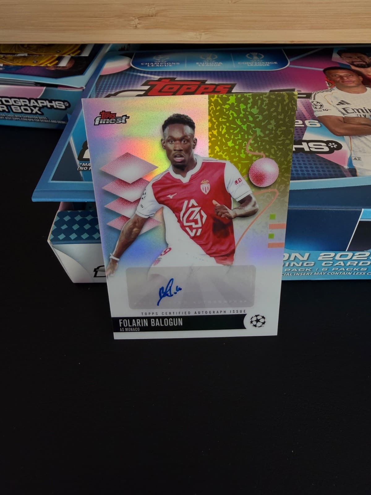 Folarin Balogun Topps Finest 2025/26 Autograph • AS Monaco • On‑Card Auto • Rare