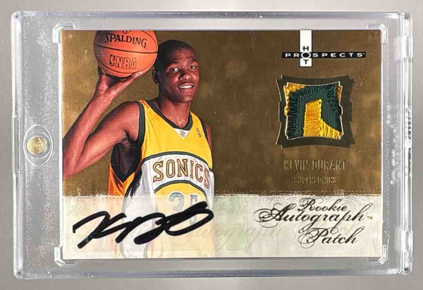 Kevin Durant 2007 Fleer Hot Prospects #123 Rookie RC Patch Auto 247/399