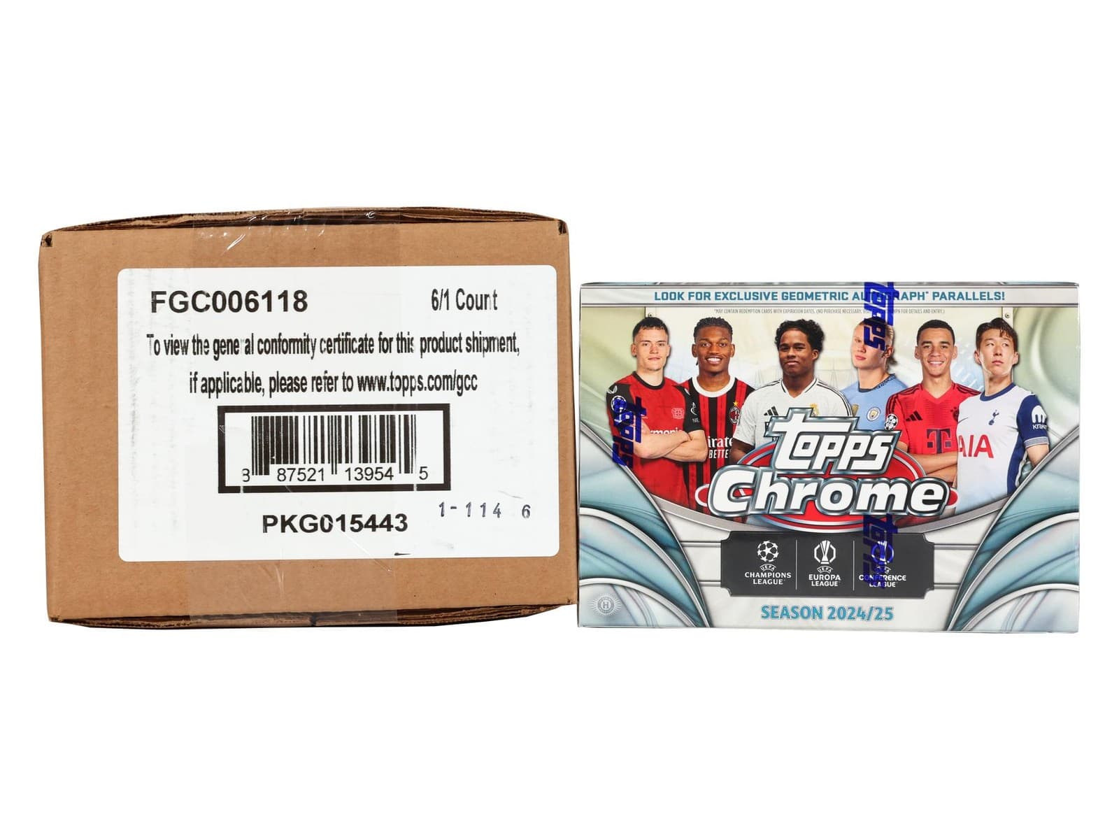 2024/25 TOPPS CHROME UEFA CLUB COMPETITIONS SOCCER DELIGHT 6-BOX CASE