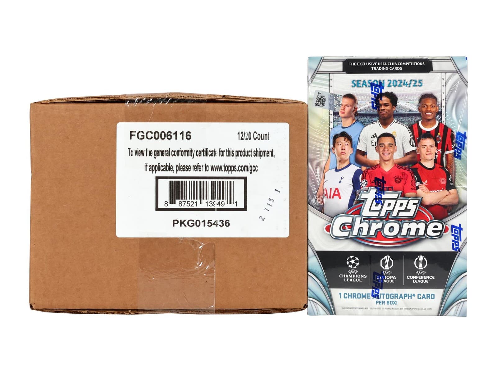 2024/25 TOPPS CHROME UEFA CLUB COMPETITIONS SOCCER HOBBY 12-BOX CASE
