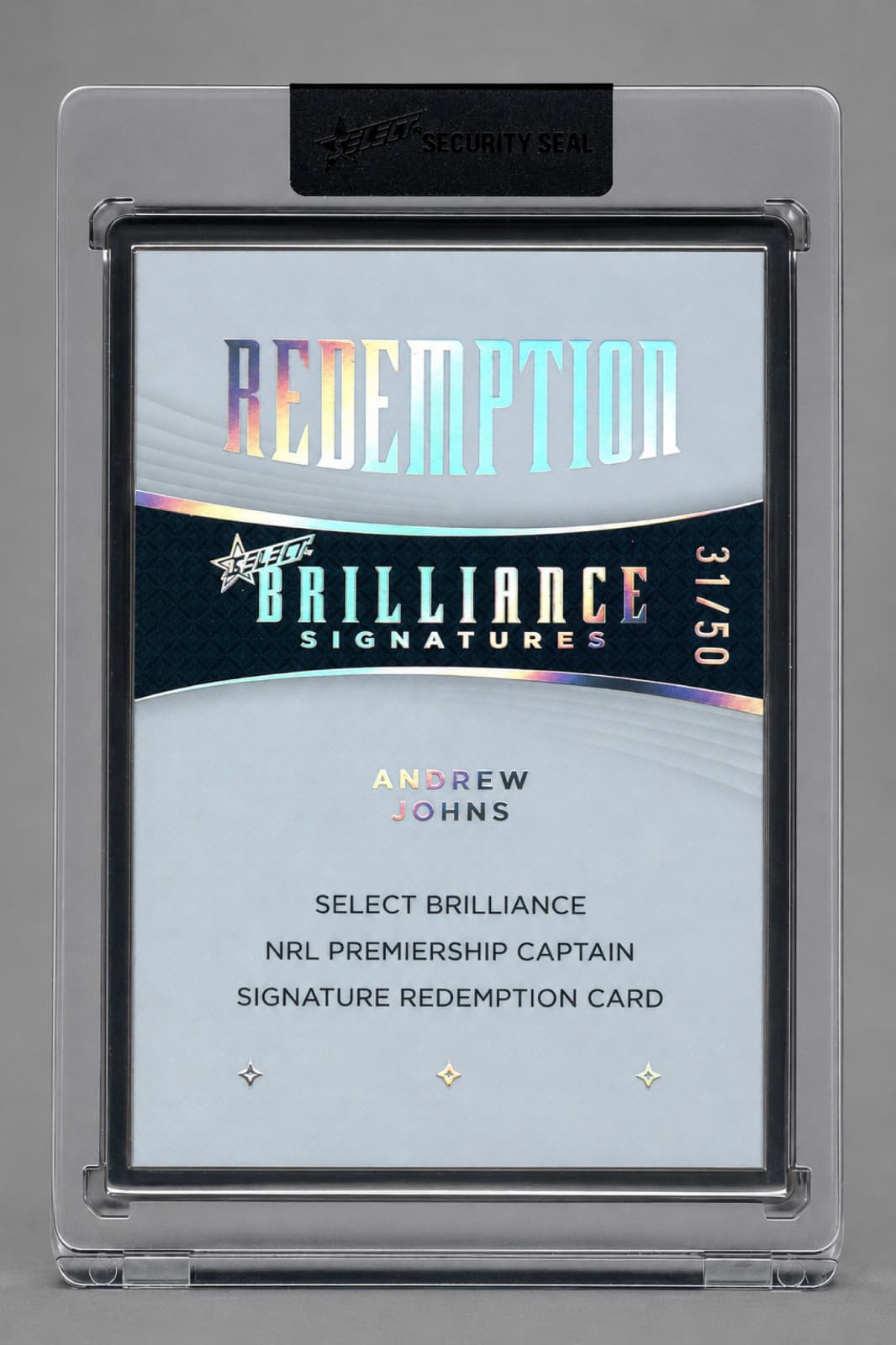 2026 NRL SELECT BRILLIANCE SIGNATURE CARD -[NEWCASTLE]- CSR-AJ Andrew JOHNS /50