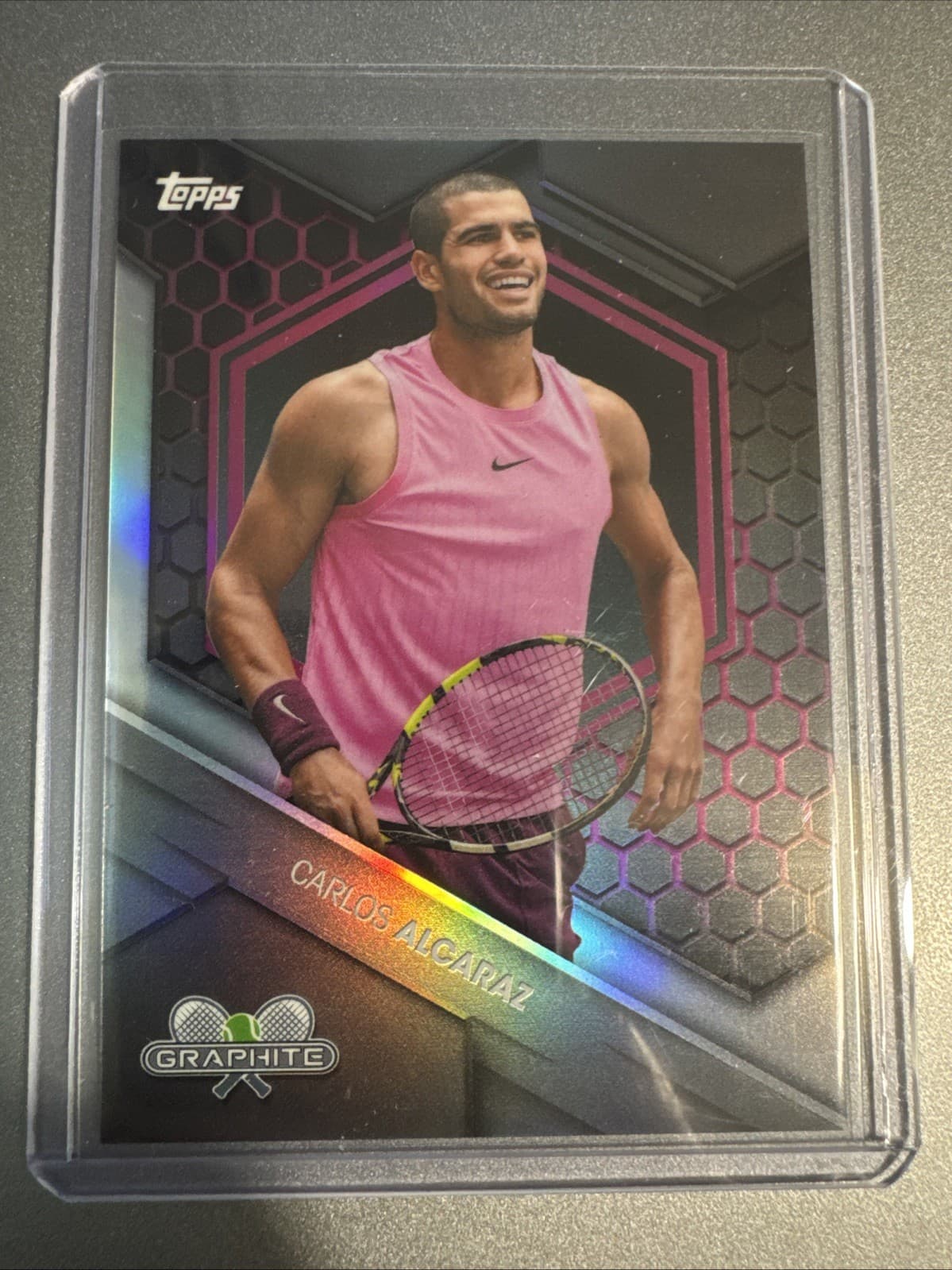 🔥2026 Topps Graphite Tennis Carlos Alcaraz Pink Refractor 11/15! SP🔥