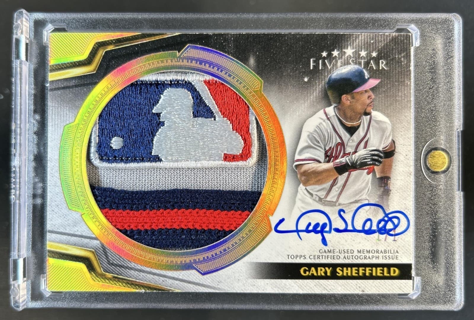 2024 Topps Five Star Gary Sheffield Auto Jumbo Prime Logoman Patch MLB Logo #1/1