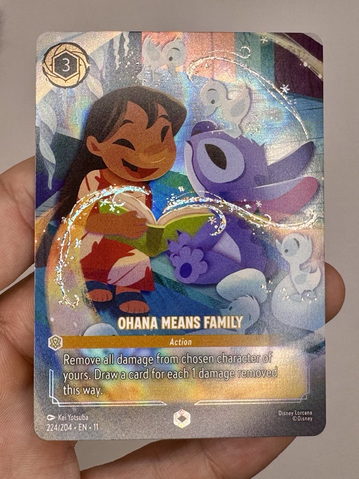 Ohana Means Family - Disney Lorcana Winterspell -  Enchanted 224/204 - Mint
