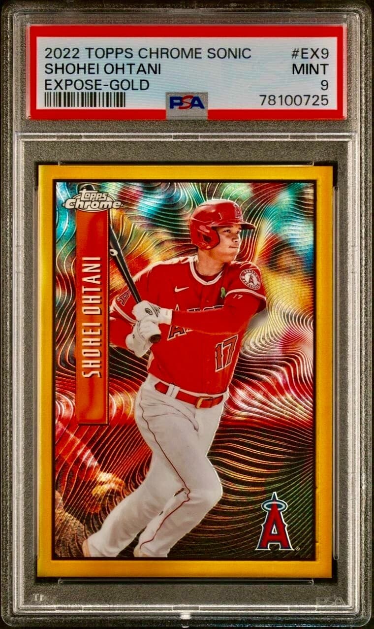 2022 Topps Chrome Sonic Shohei Ohtani Expose Gold /50 Psa 9