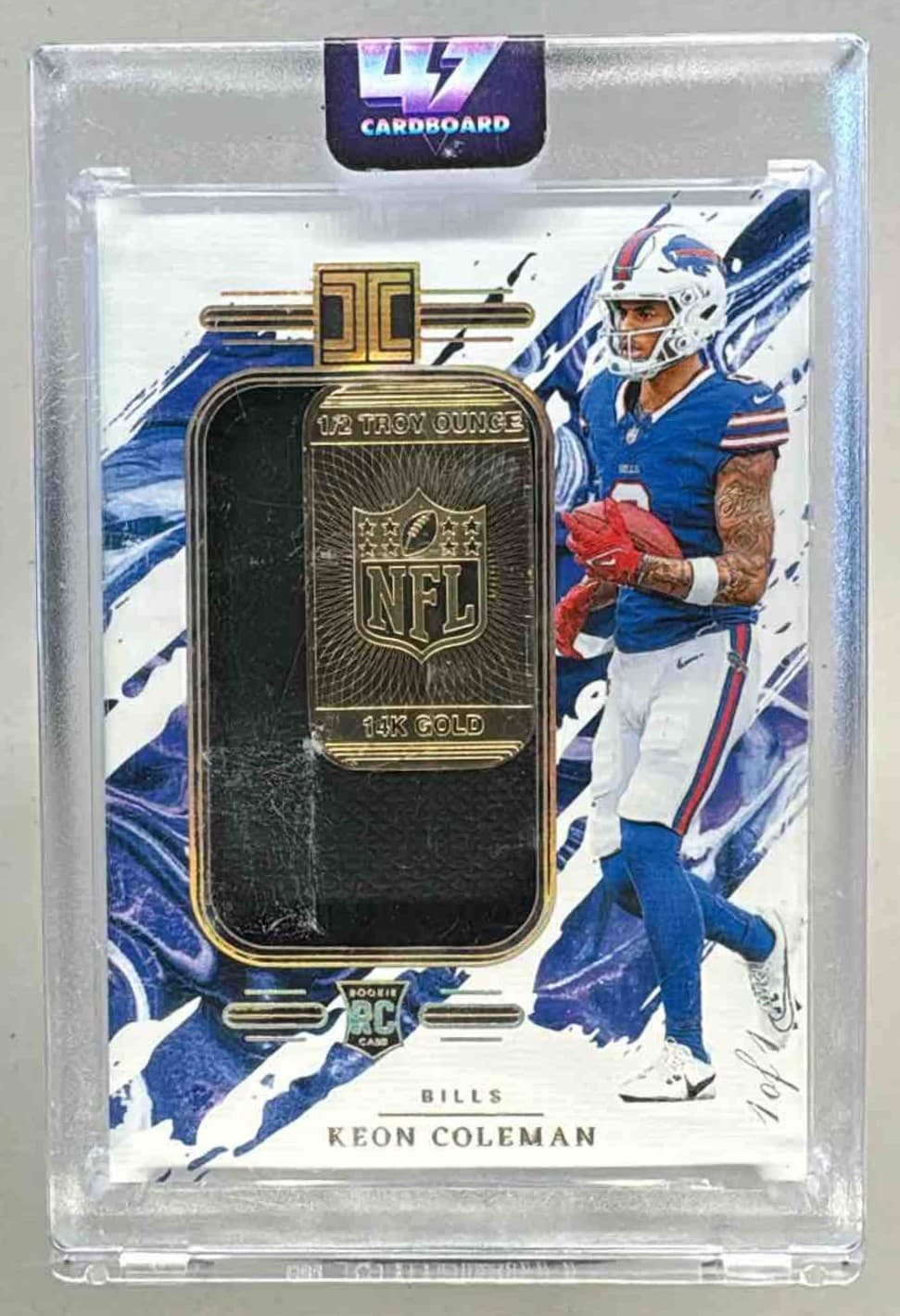 Keon Coleman 2024 Panini Impeccable #SS-KCN Gold NFL Shield Rookie RC 1/1