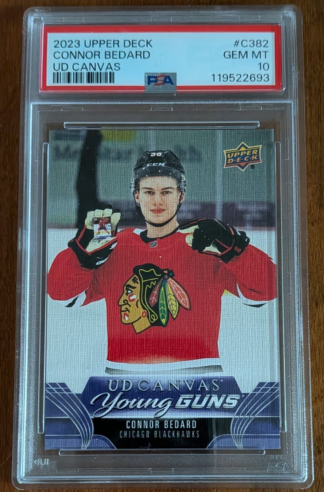 2023-24 UD Extended Series - Connor Bedard Young Guns UD Canvas #C382 🔥PSA 10🔥