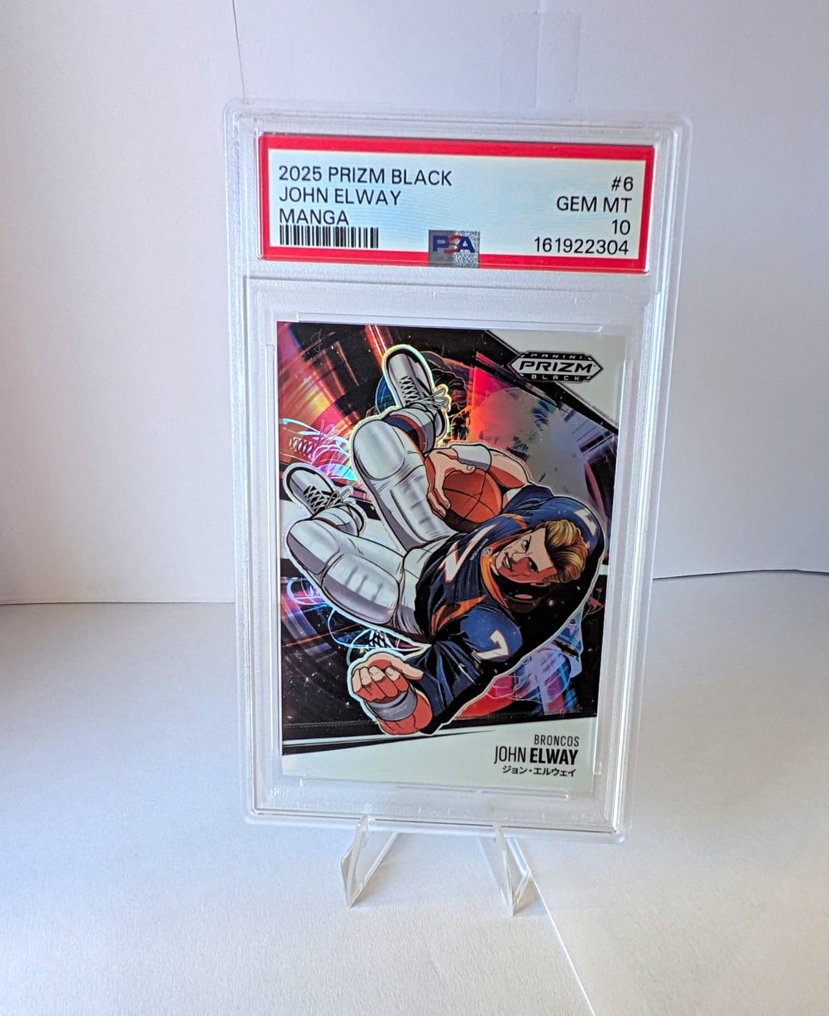 2025 Panini Prizm Black John Elway Manga #6 PSA 10 GEM MINT Broncos SSP
