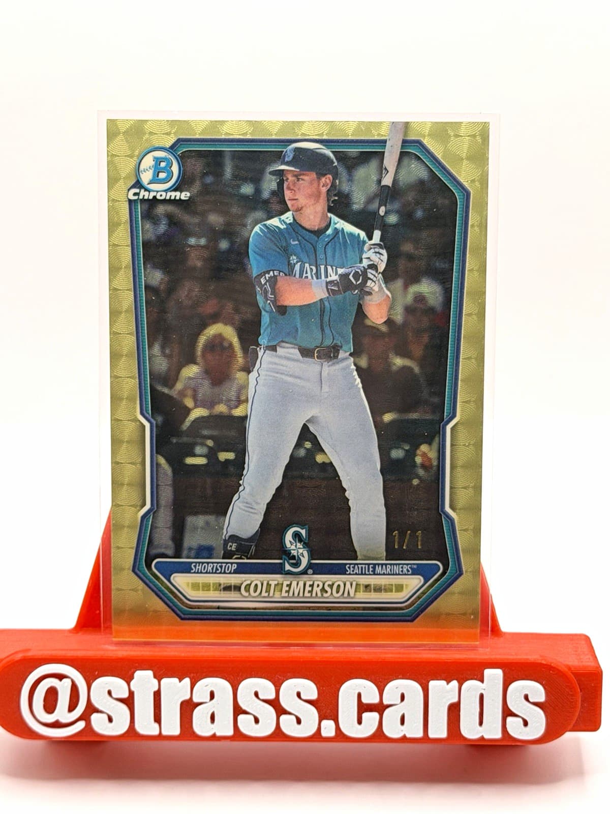 2026 Bowman Chrome Prospects Colt Emerson Mariners BCP-154 Superfractor 1/1