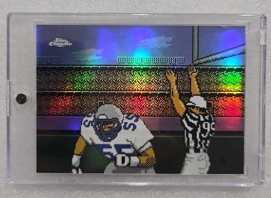 Tecmo Bowl Topps Chrome 2025 Brian Bosworth Case Hit Insert Seattle Seahawks