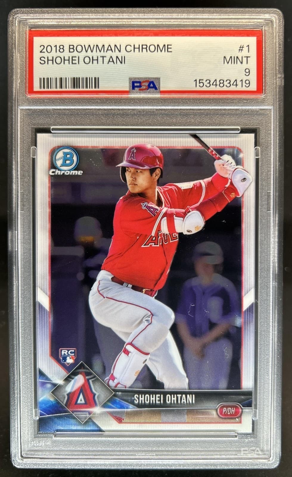 2018 Bowman Chrome Shohei Ohtani RC Rookie #1 Angels PSA 9