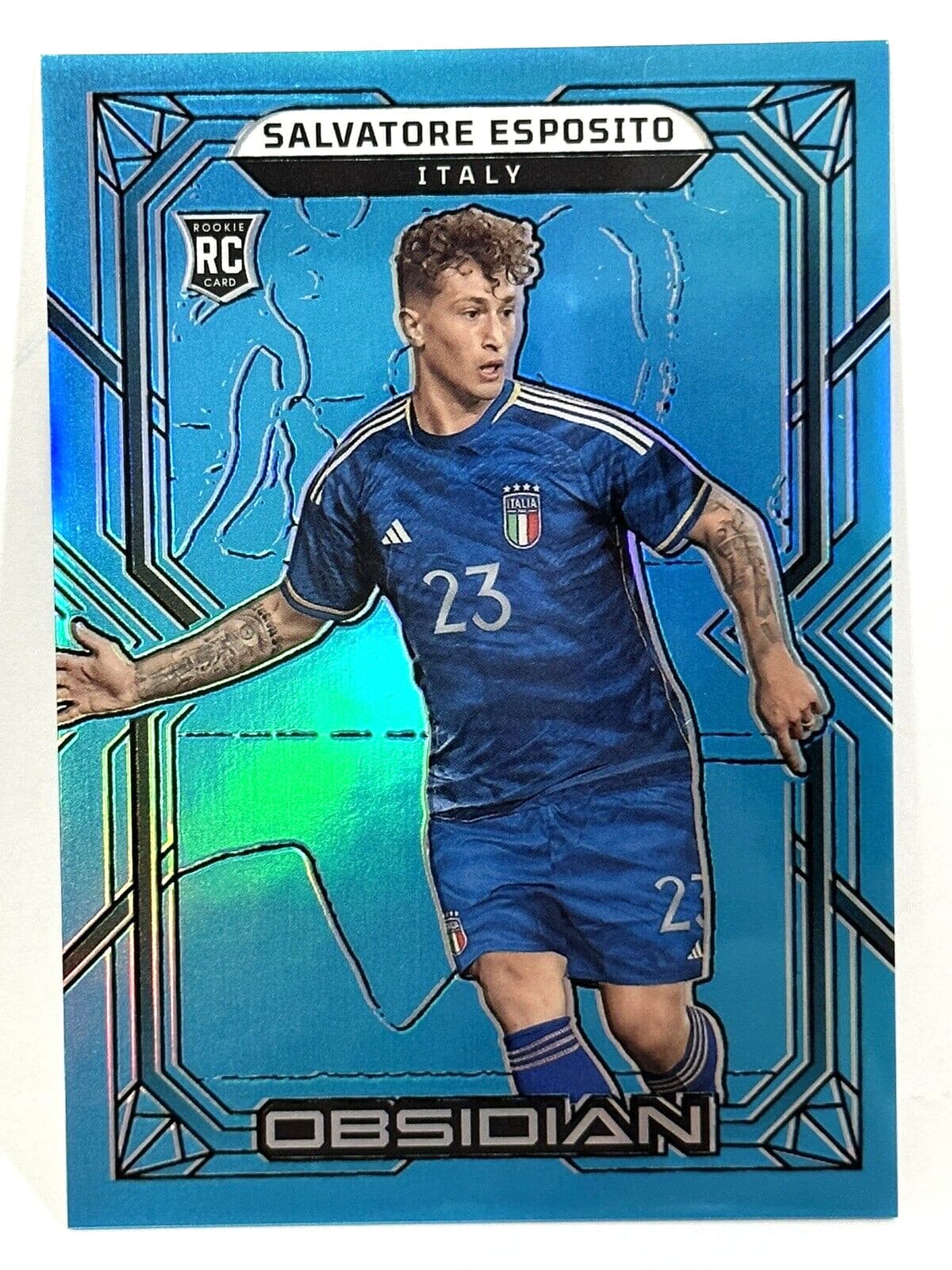 2022-23 Panini Obsidian Soccer FIFA Italy RC Salvatore Esposito Blue Flood /12