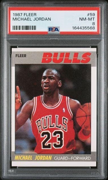 1987 Fleer Michael Jordan #59 PSA 8