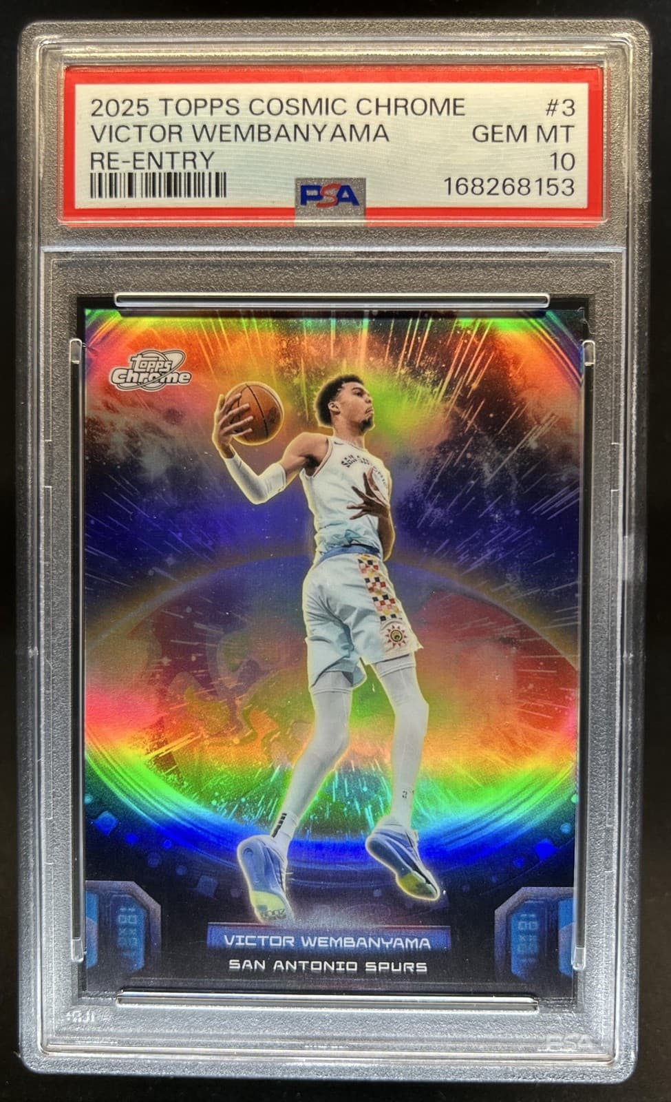 2025-26 Topps Cosmic Chrome Victor Wembanyama Re-Entry #REE-3 Spurs PSA 10