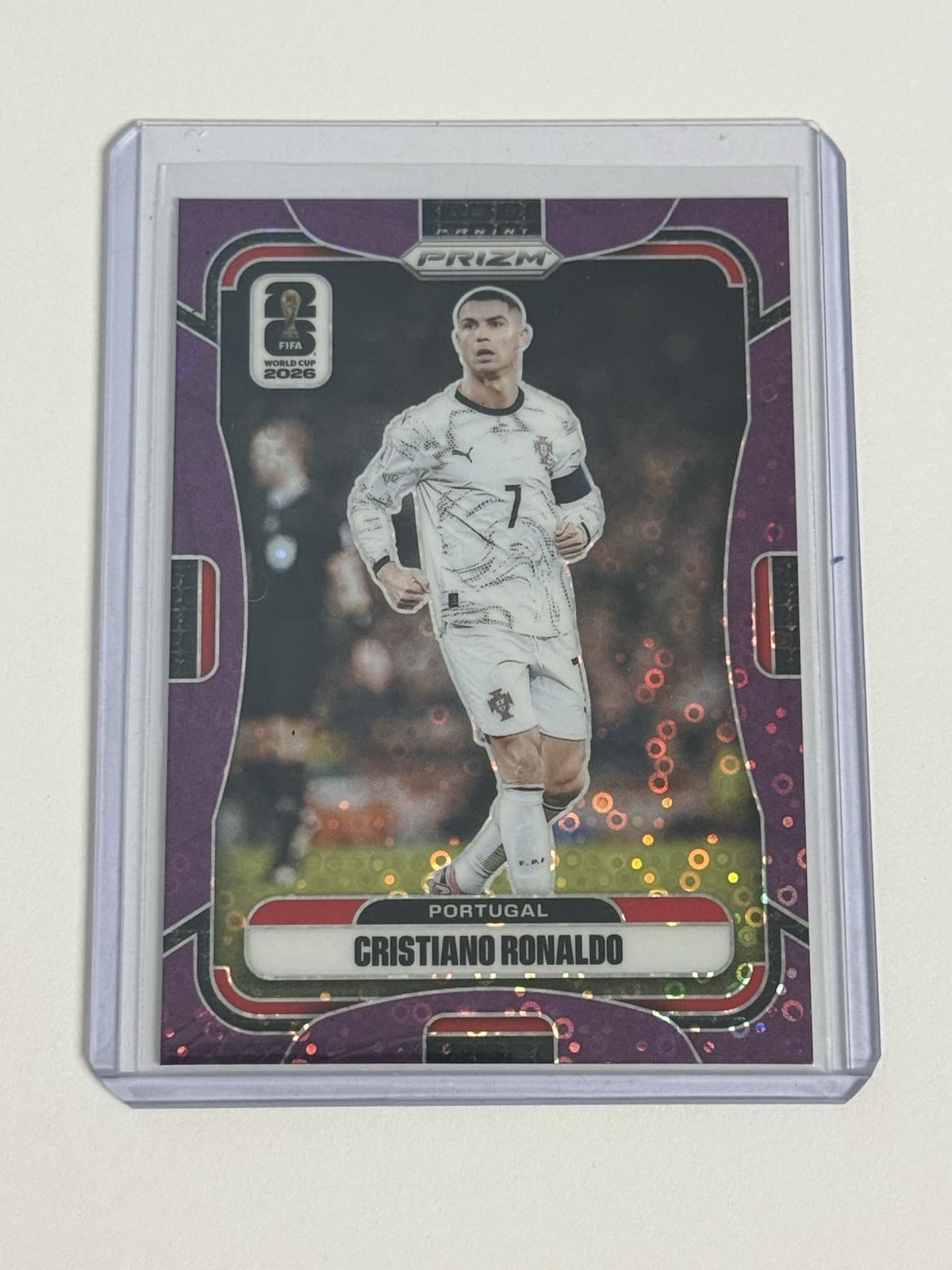 2026 Panini Prizm World Cup Portugal Cristiano Ronaldo Purple Disco #/355
