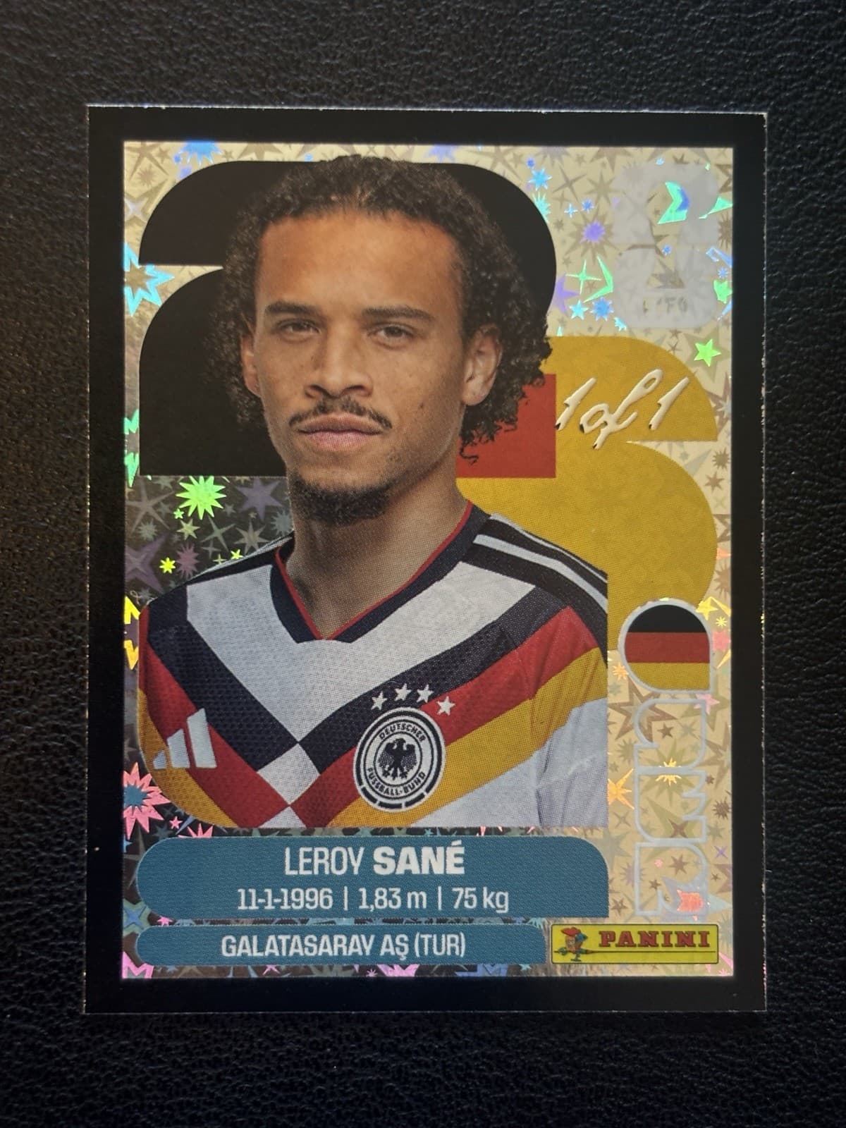 2026 Panini FIFA World Cup Sticker LEROY SANÉ Black Parallel 1/1