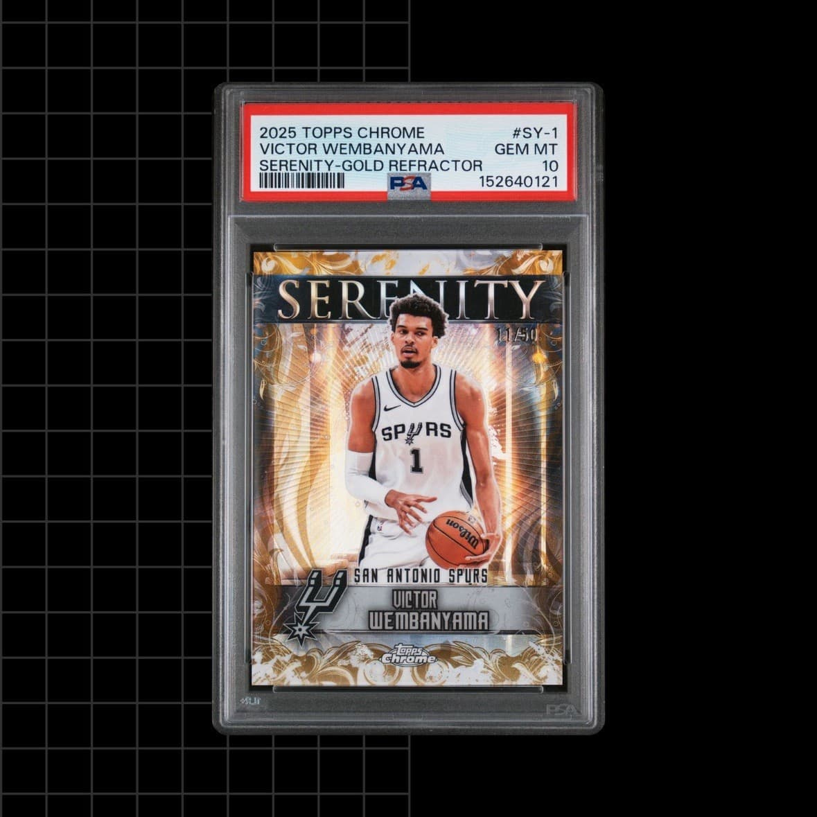 PSA 10 2025-26 Topps Chrome Serenity Victor Wembanyama #SY-1 Gold Refractor /50
