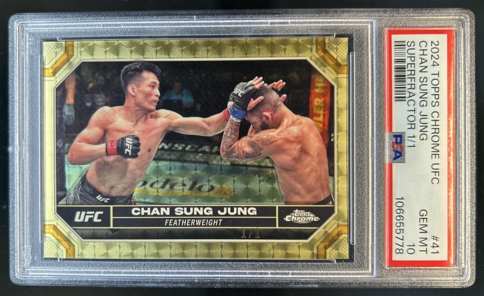 2024 Topps Chrome UFC Chan Sung Jung Superfractor #1/1 PSA 10 GEM MINT