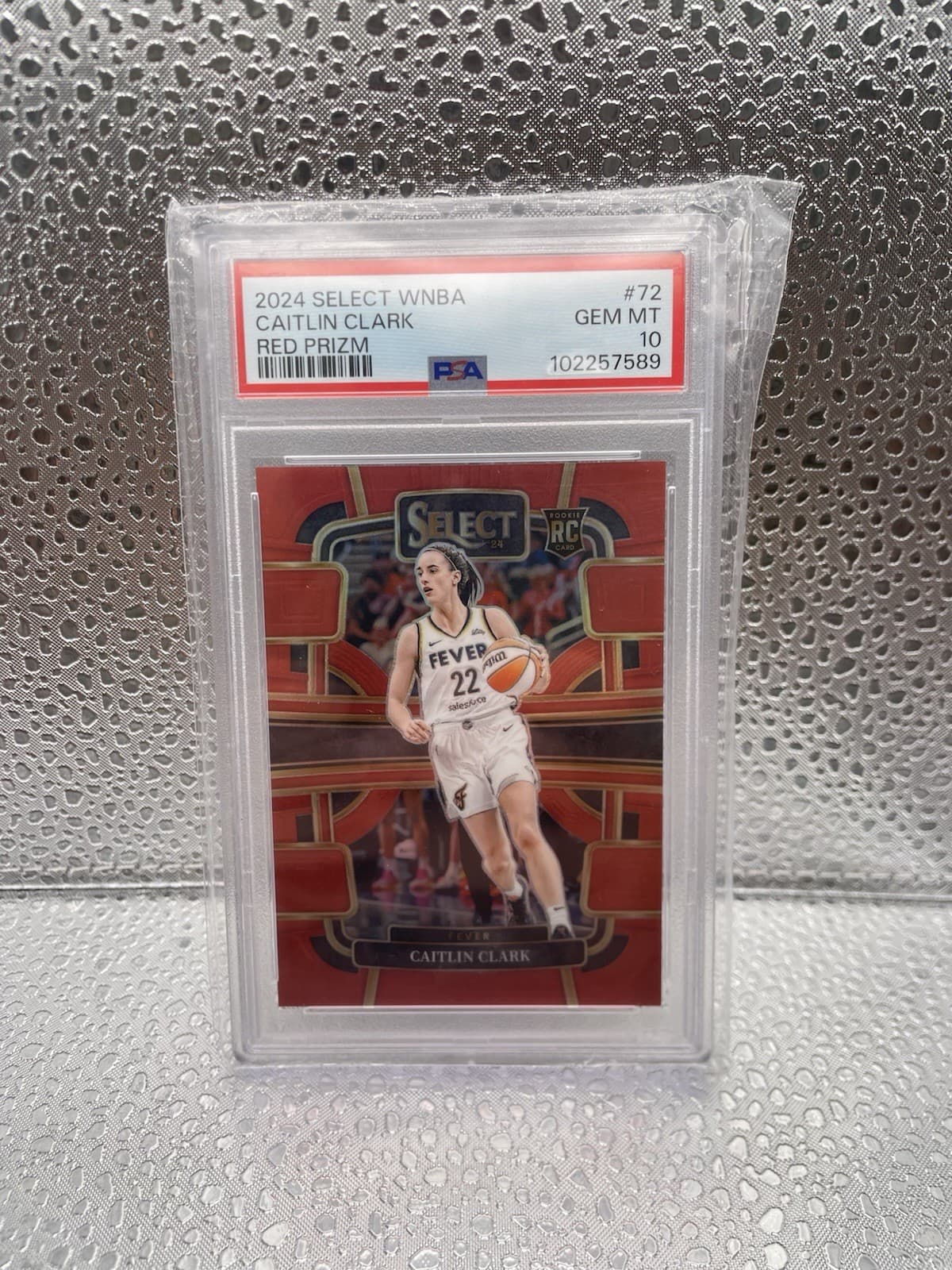 2024 Select WNBA Caitlin Clark Rookie Red Prizm 66/149 PSA10