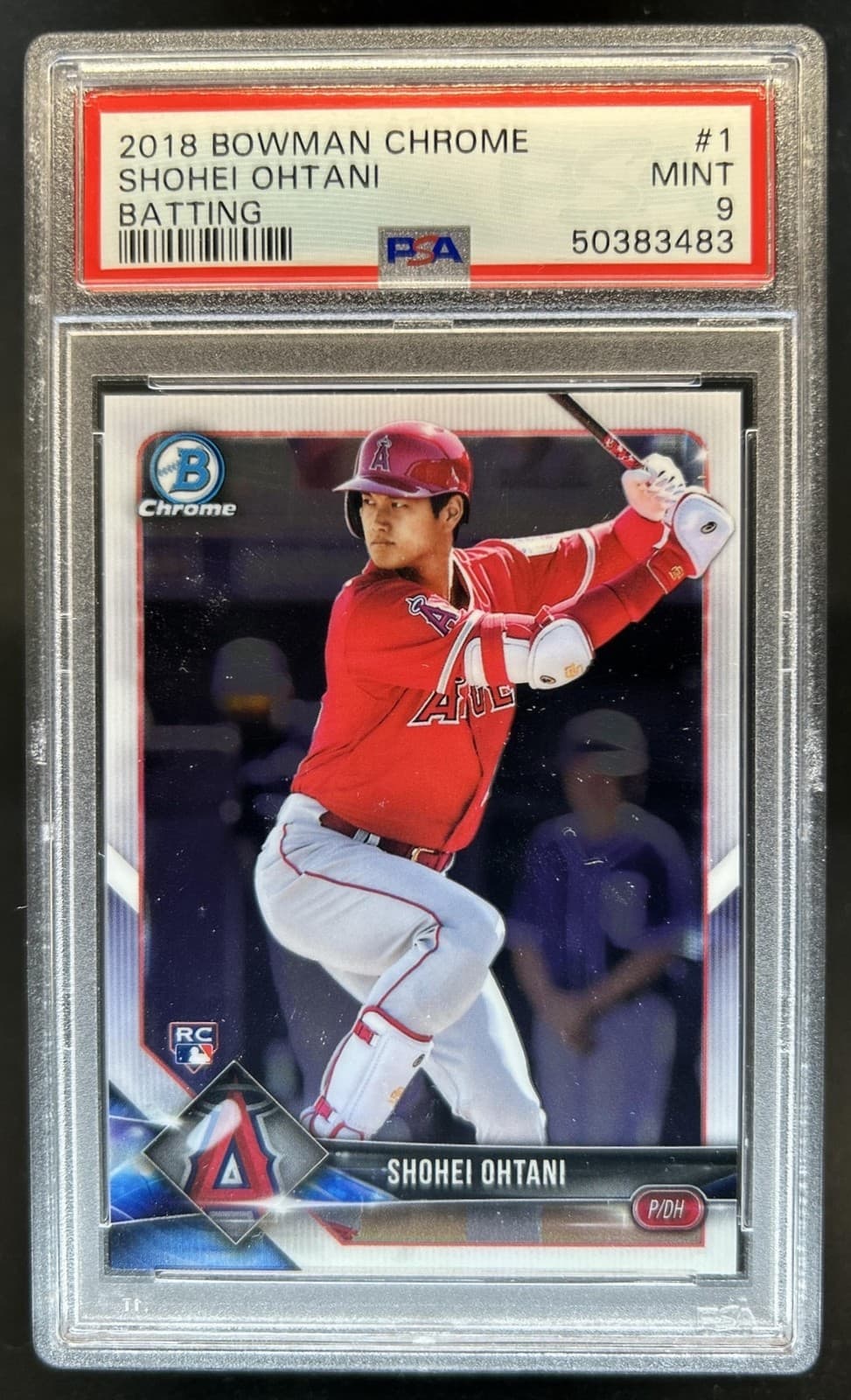 2018 Bowman Chrome Shohei Ohtani RC Rookie #1 Angels PSA 9