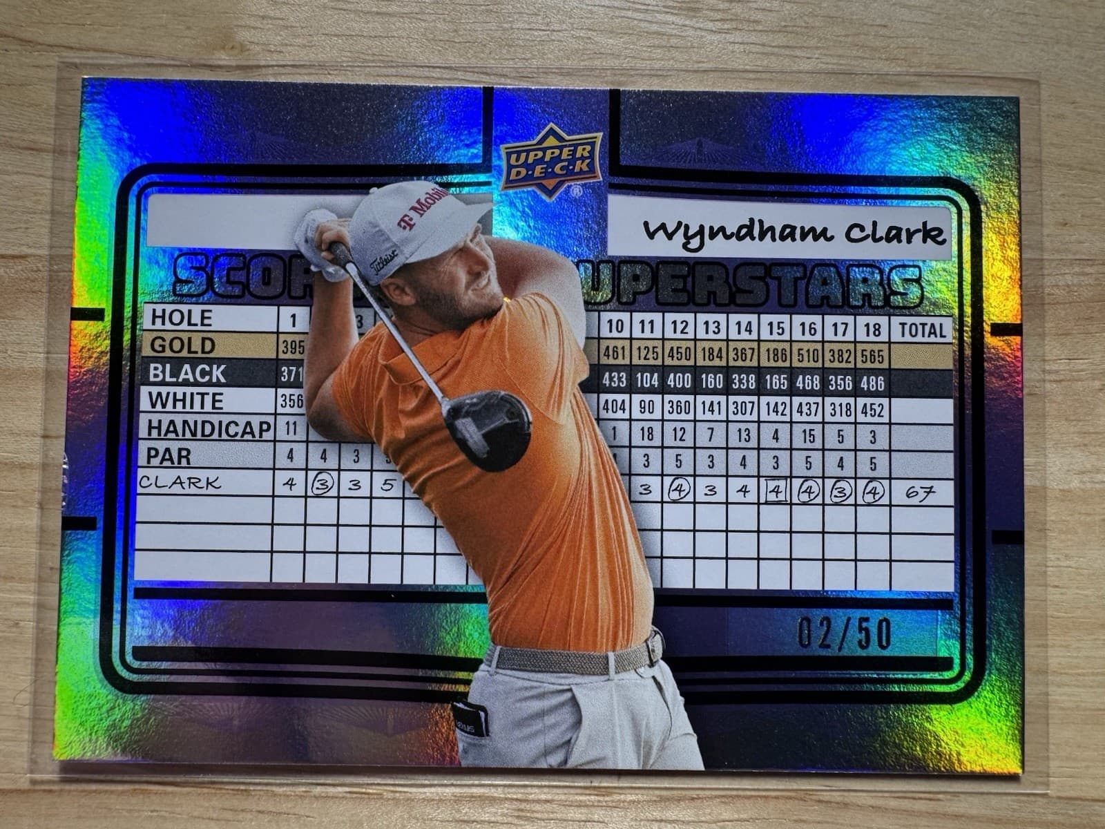 2026 Upper Deck Golf Wyndham Clark Scorecard Superstars Eagle 02/50 #SS-8