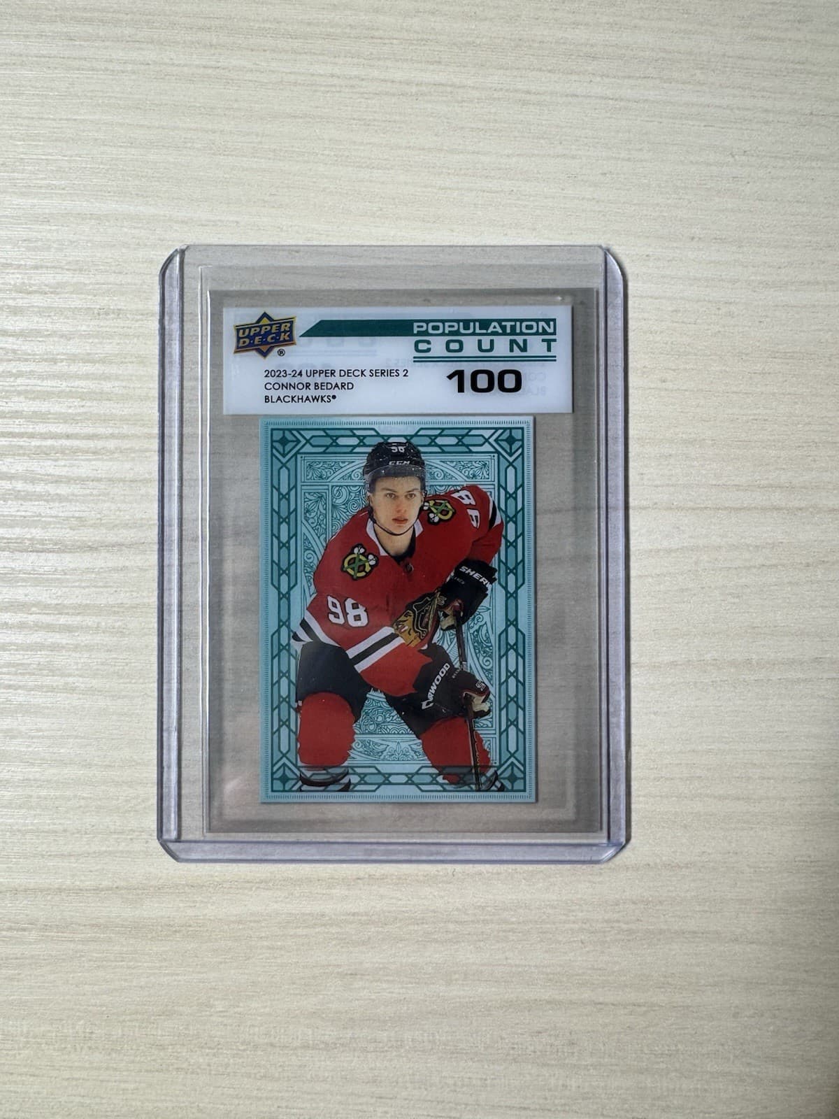 2023-24 Upper Deck Series 2 - Population Count Connor Bedard #PC-60 /100 (RC)