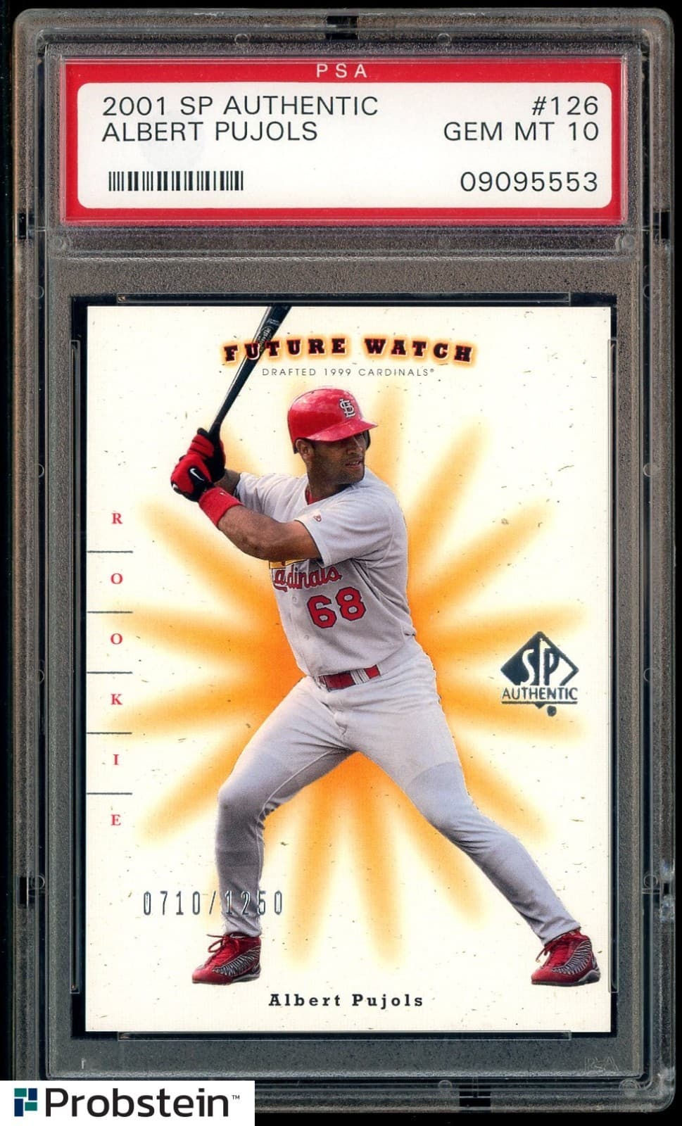 2001 SP Authentic Future Watch #126 Albert Pujols RC Rookie /1250 PSA 10