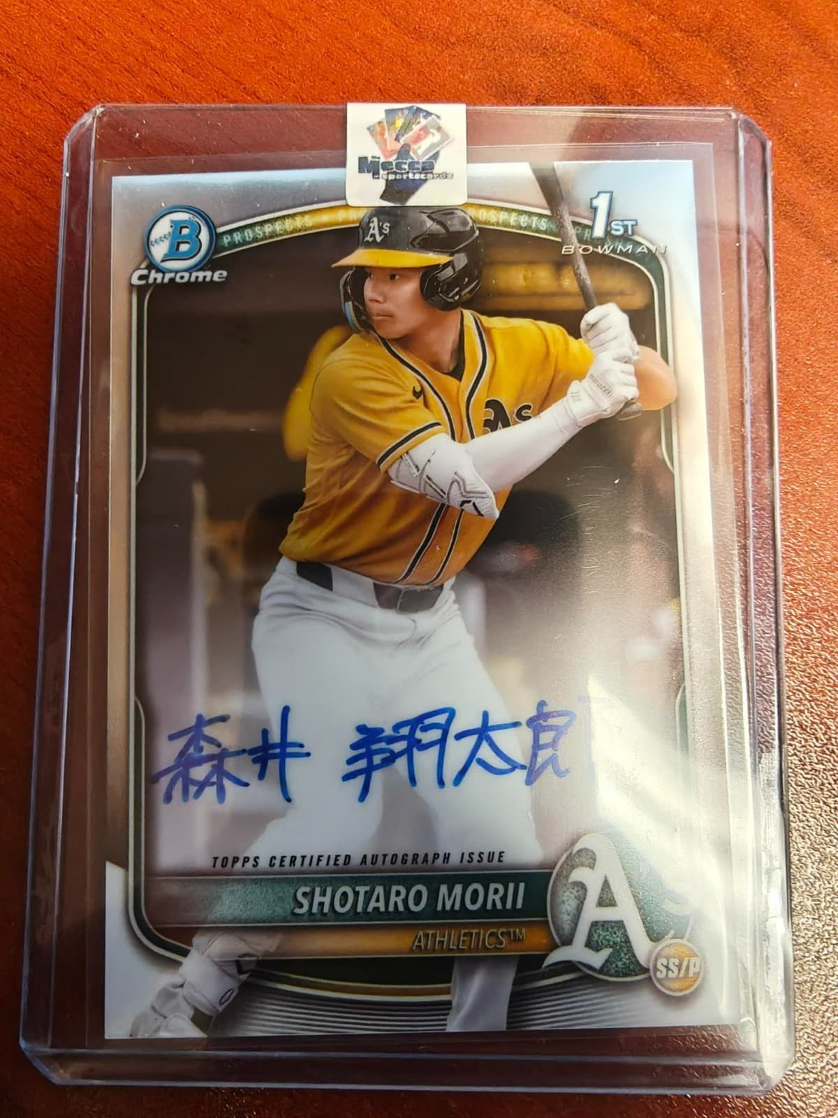 2025 bowman chrome shotaro morii 1st auto kanji variation rare
