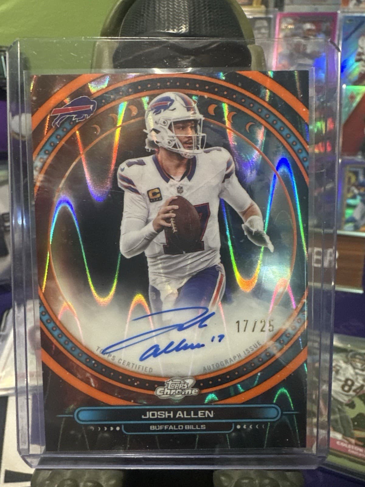 🔥Triple “17”  Topps Cosmic Football Josh Allen Bills Equinox Auto EQA-JA 17/25 