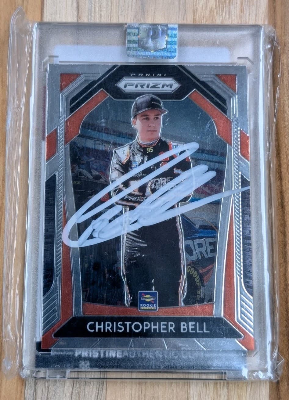 2018 Panini Prizm Christopher Bell Rookie Auto NASCAR Joe Gibbs Racing