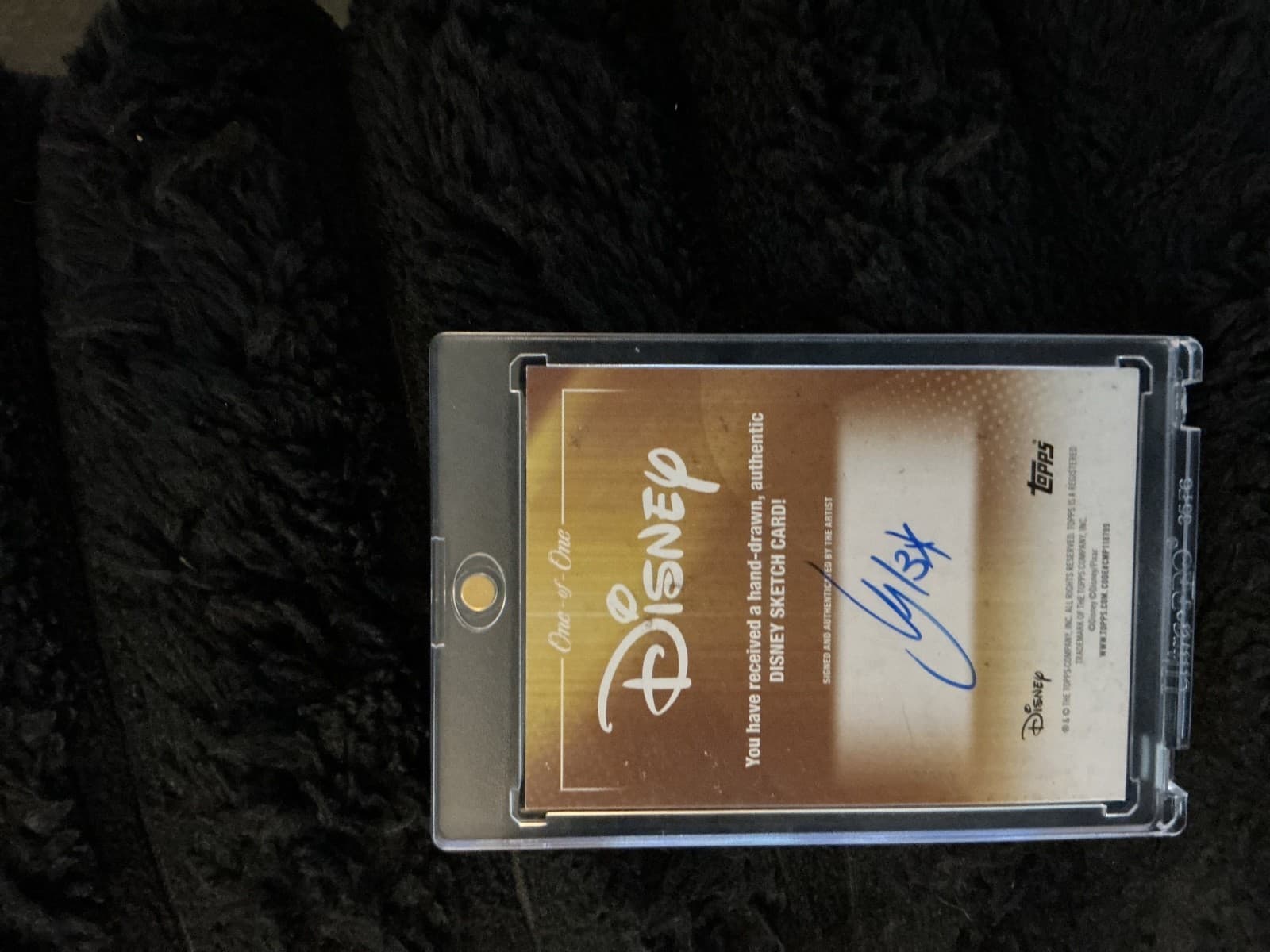 2026 Disney Topps, chrome 101 sketch card auto URSULA 1/1 Artist unknown