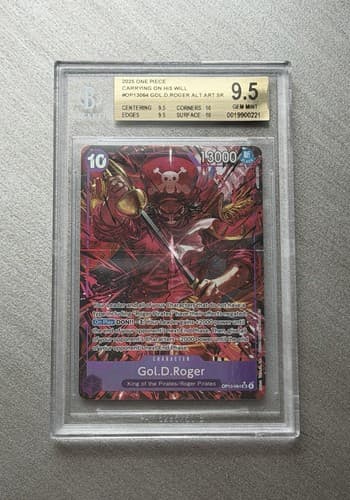 One Piece Card Game🏴‍☠️OP13 - 064 GOL.D.ROGER SR ALT ART FOIL Graded BGS 9.5