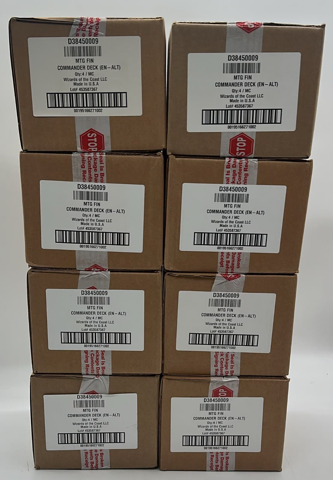 Lot of (8) Magic The Gathering Final Fantasy Commander Deck Display Set 4 Decks