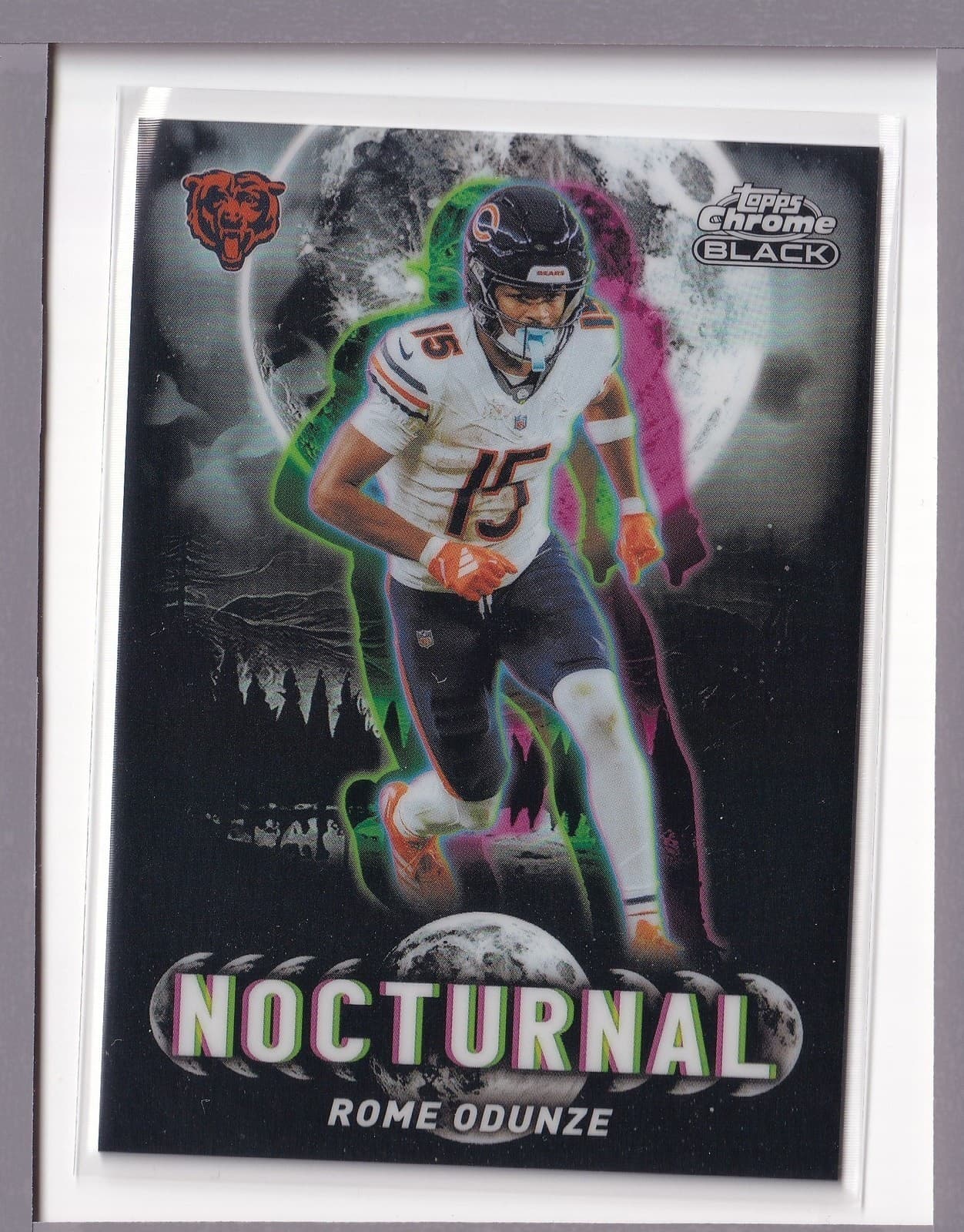 2025 Topps Chrome Black Football Rome Odunze Nocturnal insert SSP Case HIT
