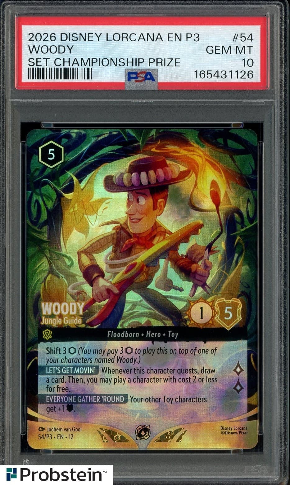 2026 Disney Lorcana En P3 Set Championship Prize #54 Woody PSA 10 GEM MINT