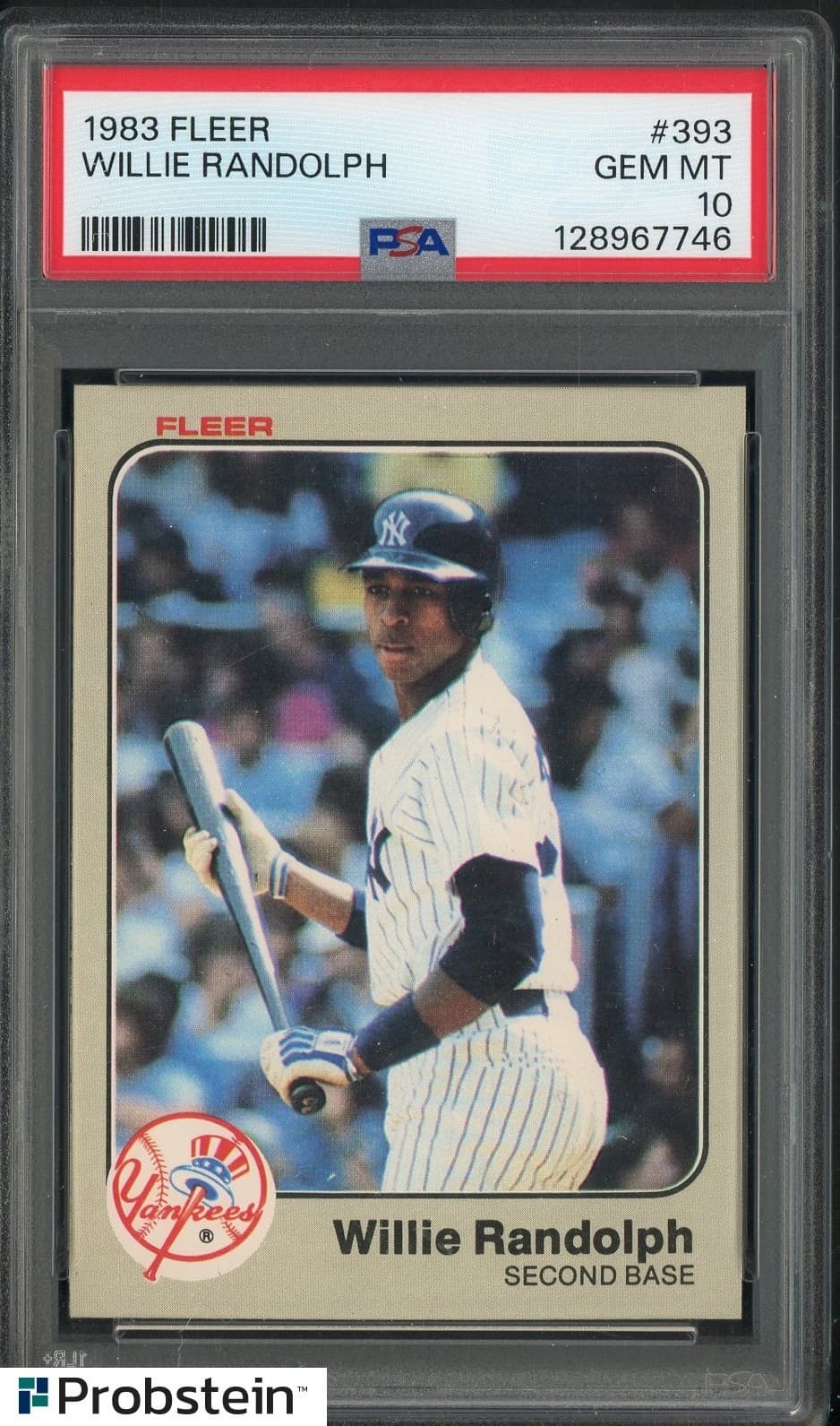 1983 Fleer #393 Willie Randolph New York Yankees PSA 10 GEM MINT
