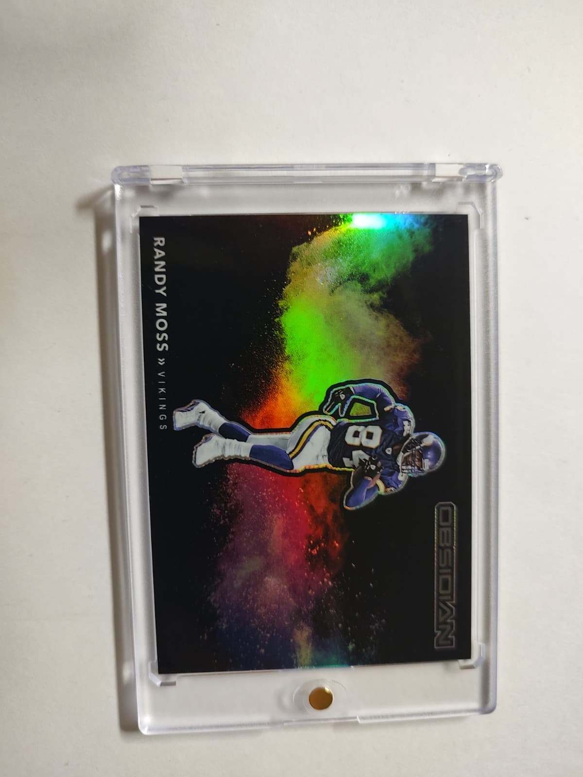 2021 Panini Obsidian - Color Blast Black Randy Moss #CB-18