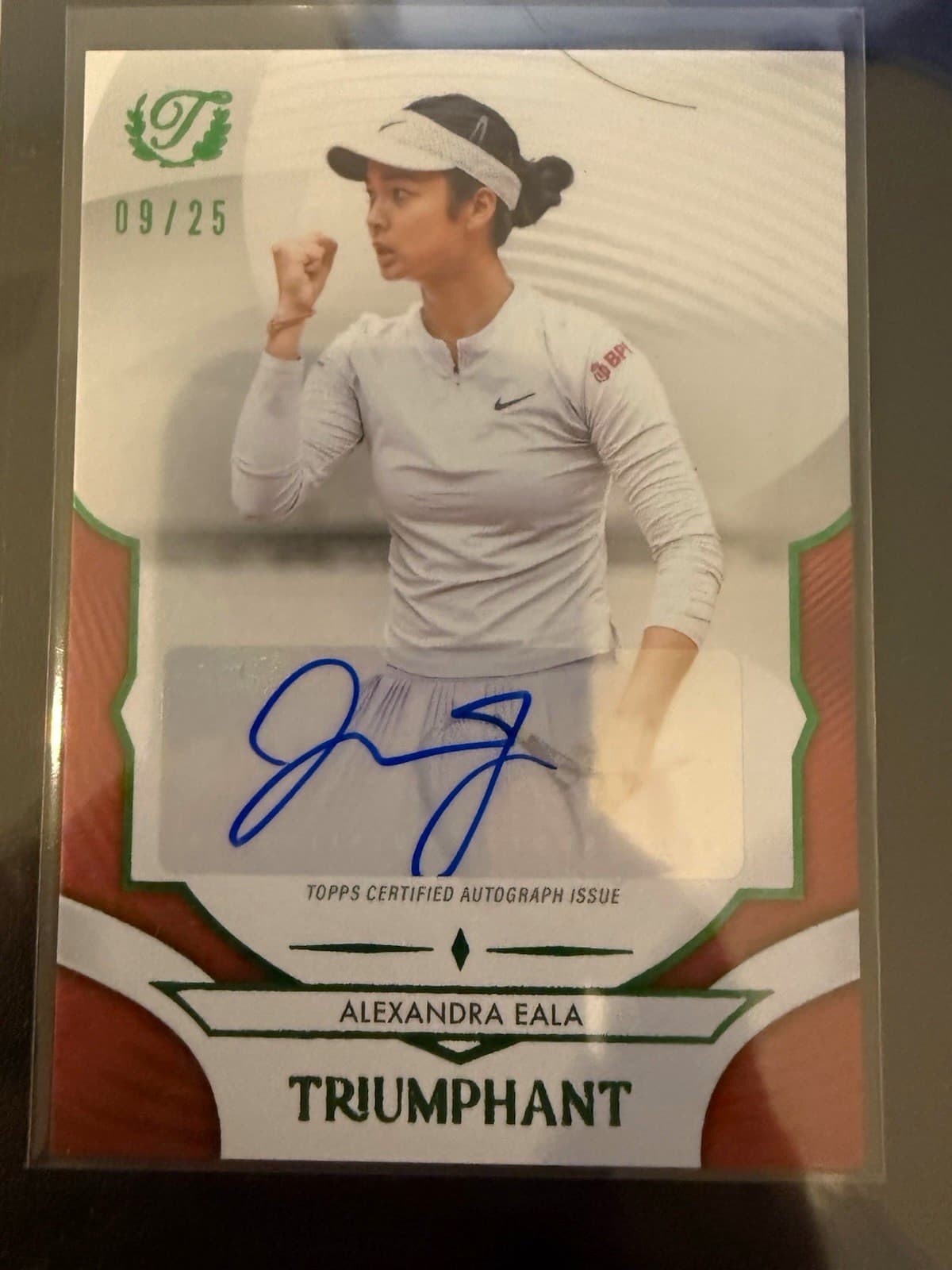 Topps 2025 Triumphant Alexandra Eala Hard Signed Auto #62-A 09/25 Tennis