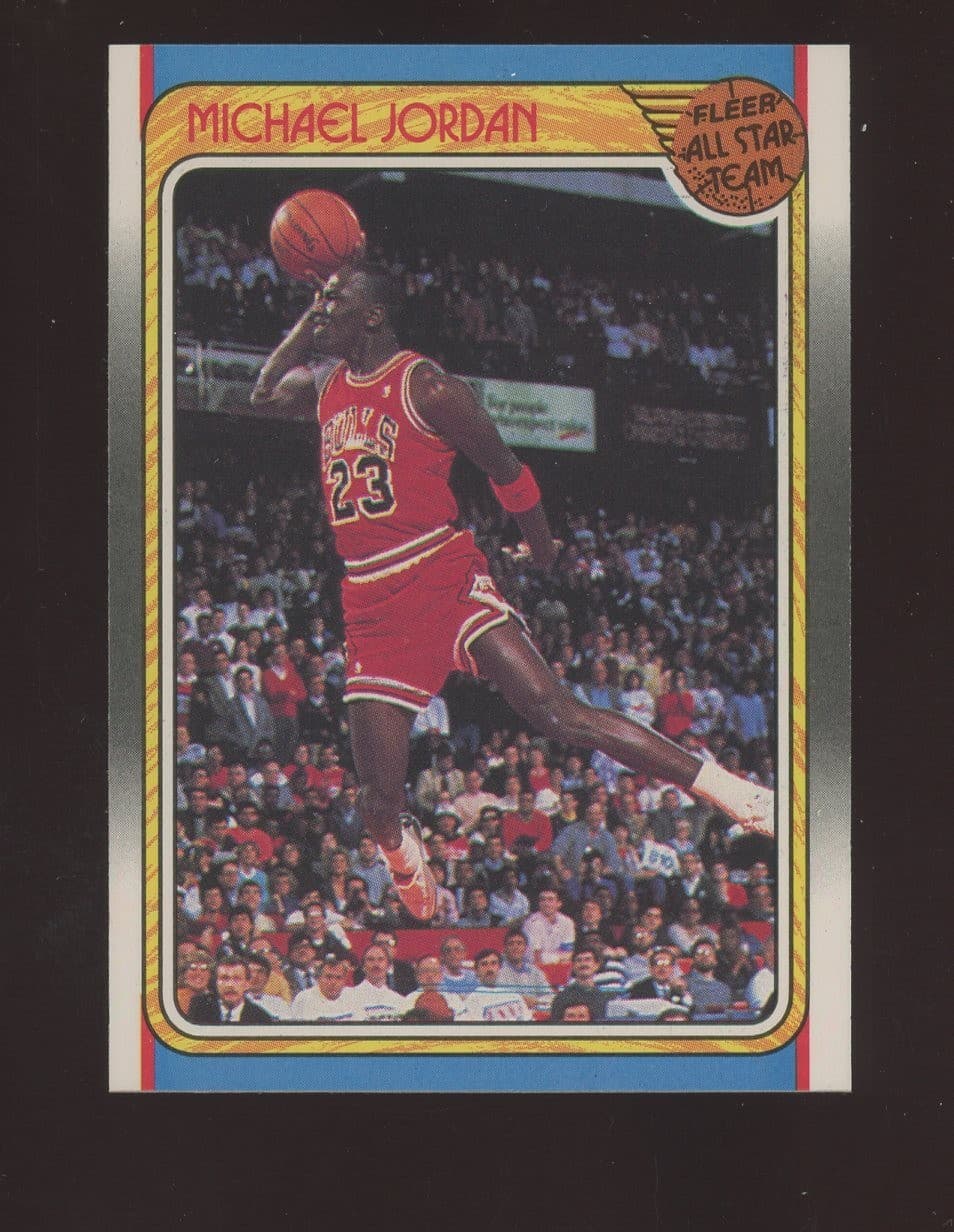 1988-89 Fleer Basketball All Star Team #120 Michael Jordan Chicago Bulls HOF