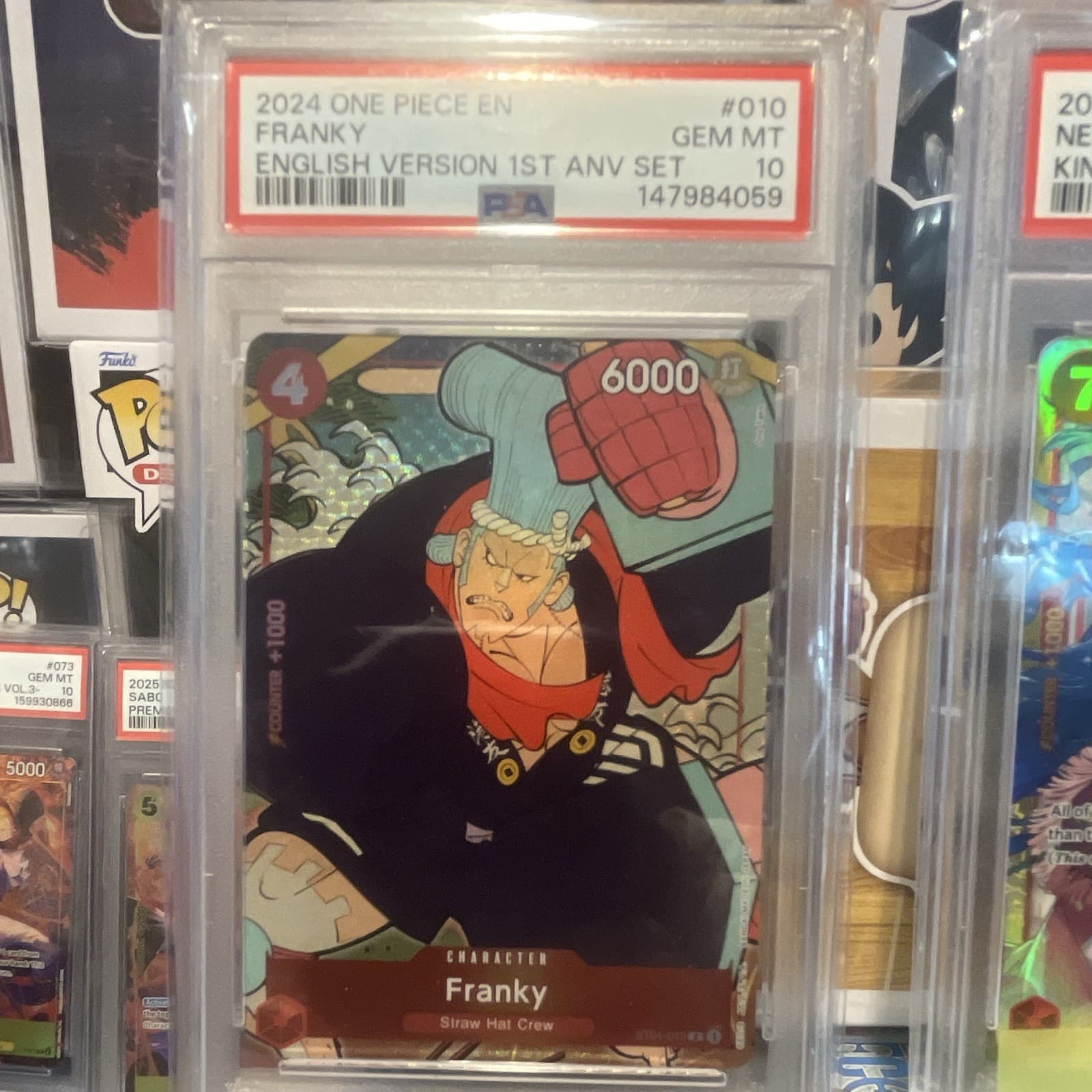 Bandai One Piece Card Game Franky ST01-010 #010 1st ANV Promo Holo PSA 10