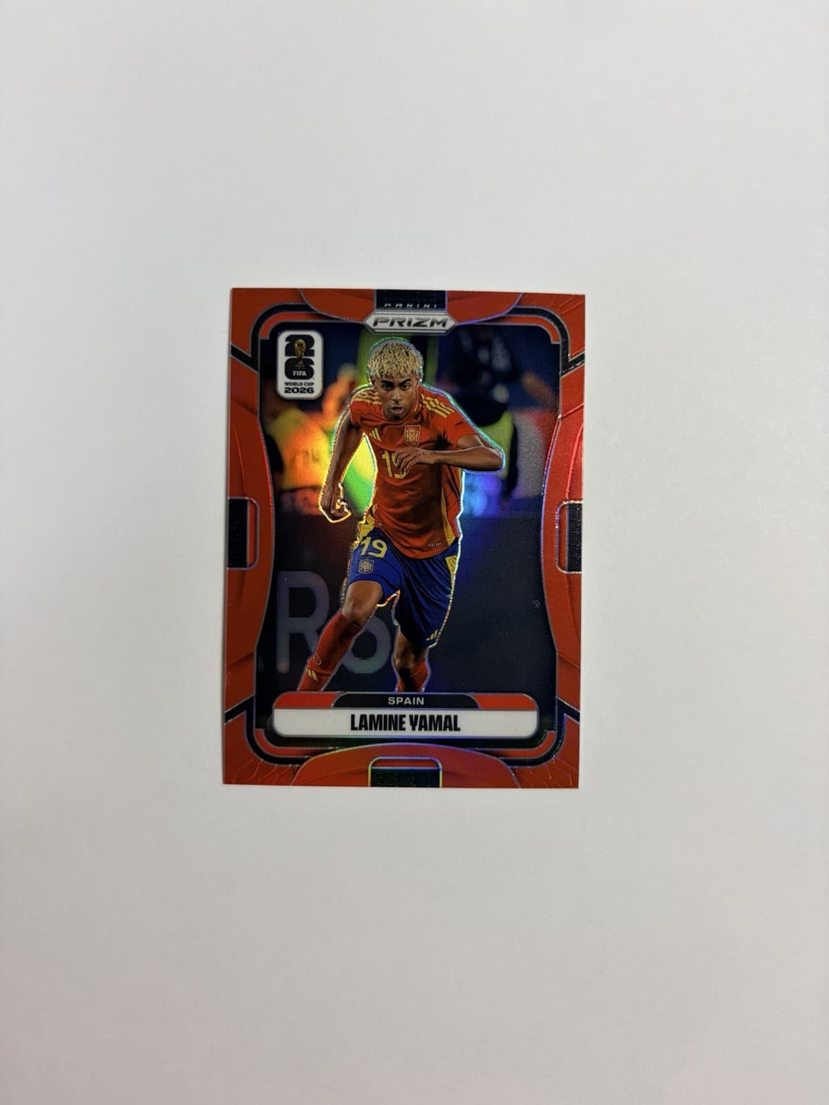 2026 Prizm World Cup Lamine Yamal /50 True red
