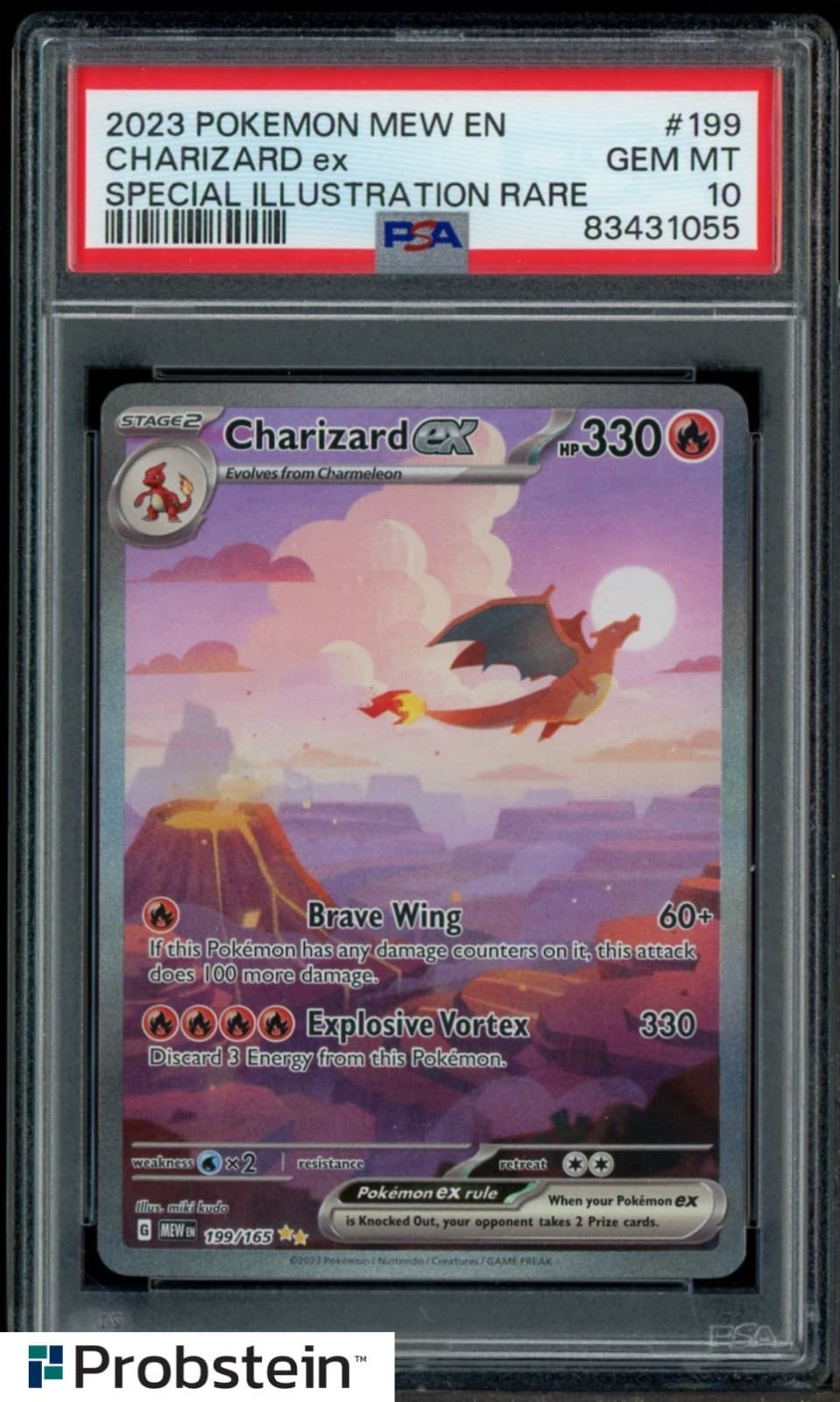 2023 POKEMON MEW EN-151 #199 CHARIZARD EX SPECIAL ILLUSTRATION RARE PSA 10