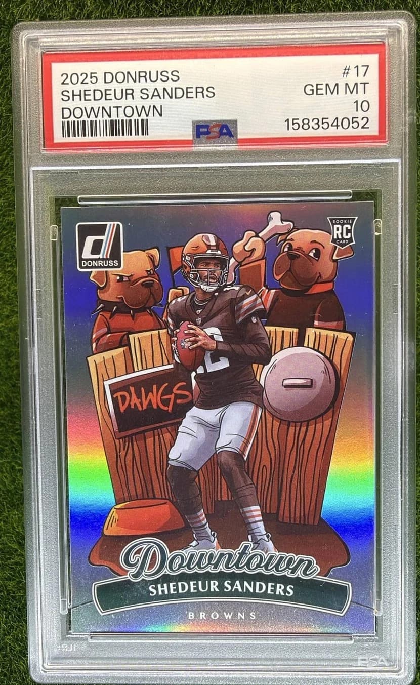 Shedeur Sanders #17 [Rookie] 2025 Panini Donruss Optic Downtown [RC] PSA 10 MINT
